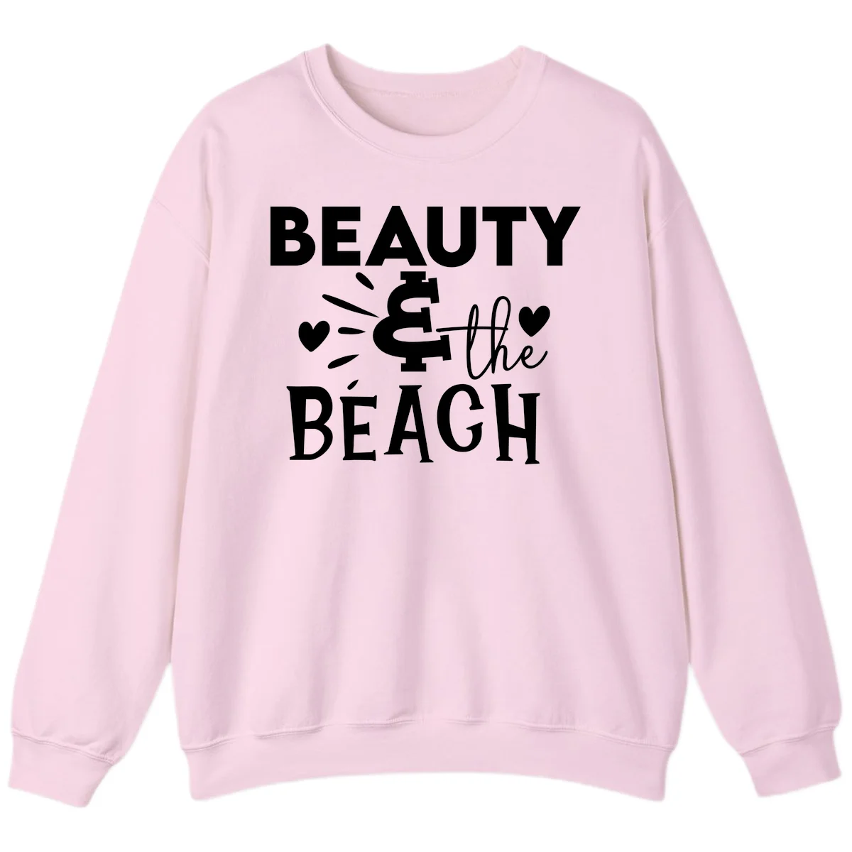 Beauty & The Beach Sweatshirt in Light Pink