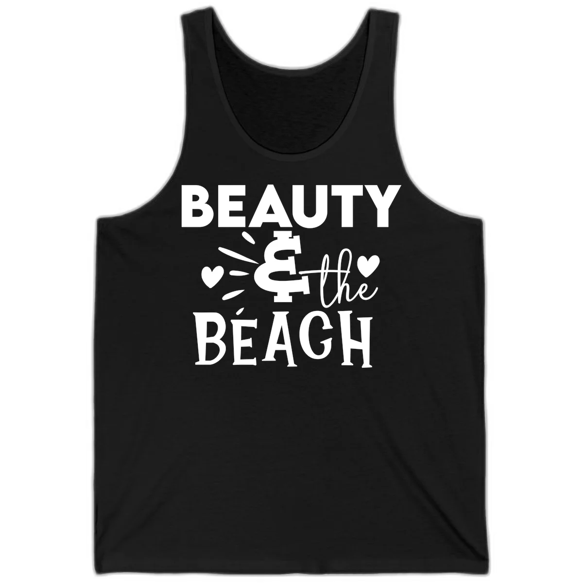 Beauty & The Beach Tank in Black