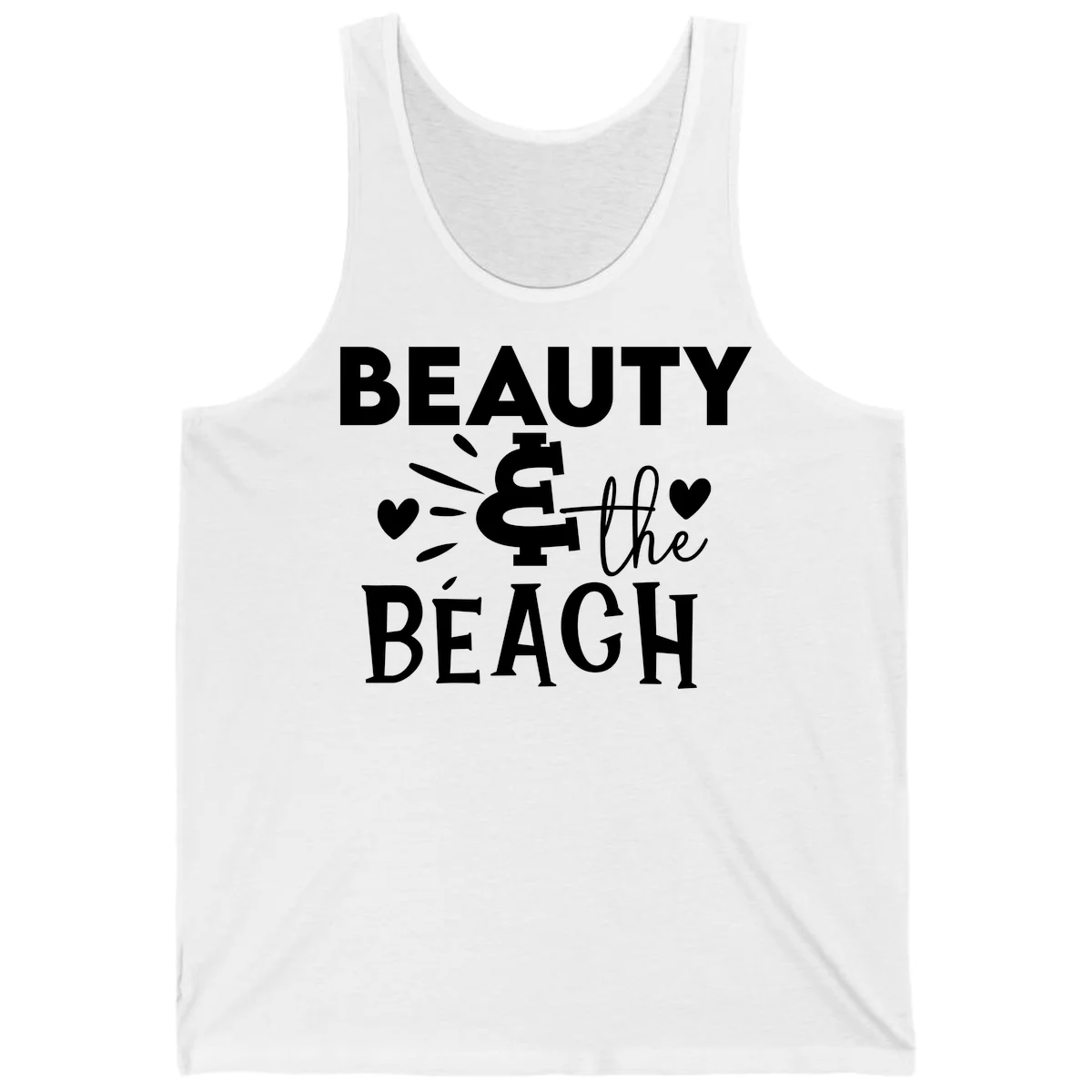 Beauty & The Beach Tank in White