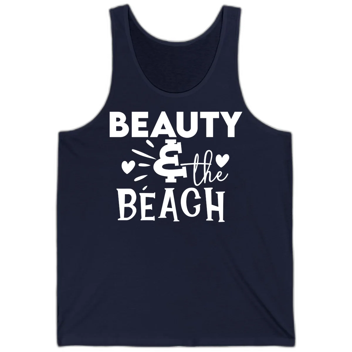 Beauty & The Beach Tank in Navy