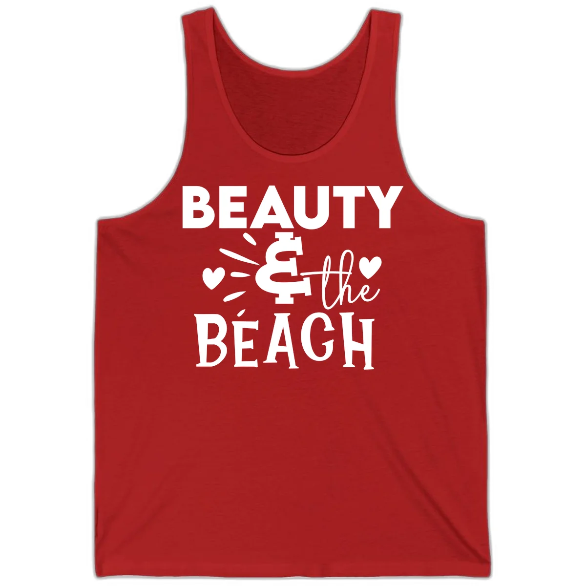 Beauty & The Beach Tank in Red
