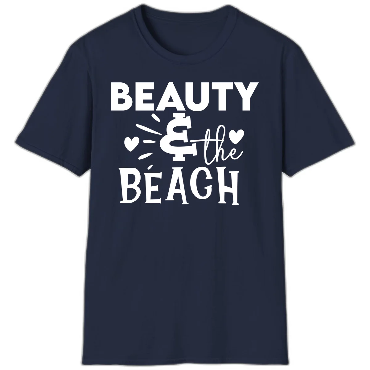 Beauty & The Beach T-Shirt in Navy