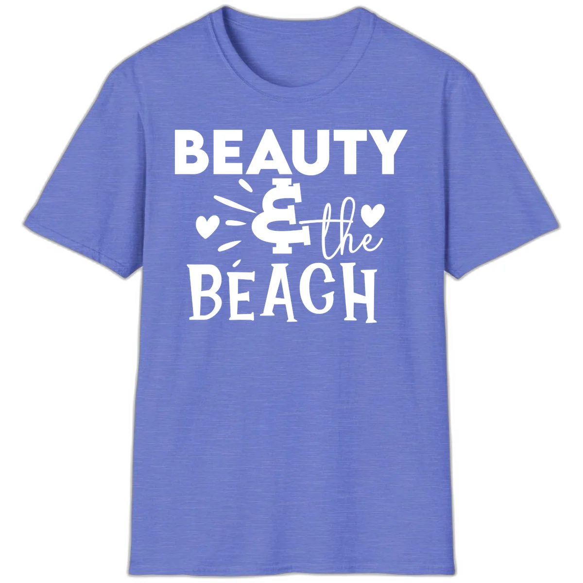 Beauty & The Beach T-Shirt in Heather Royal