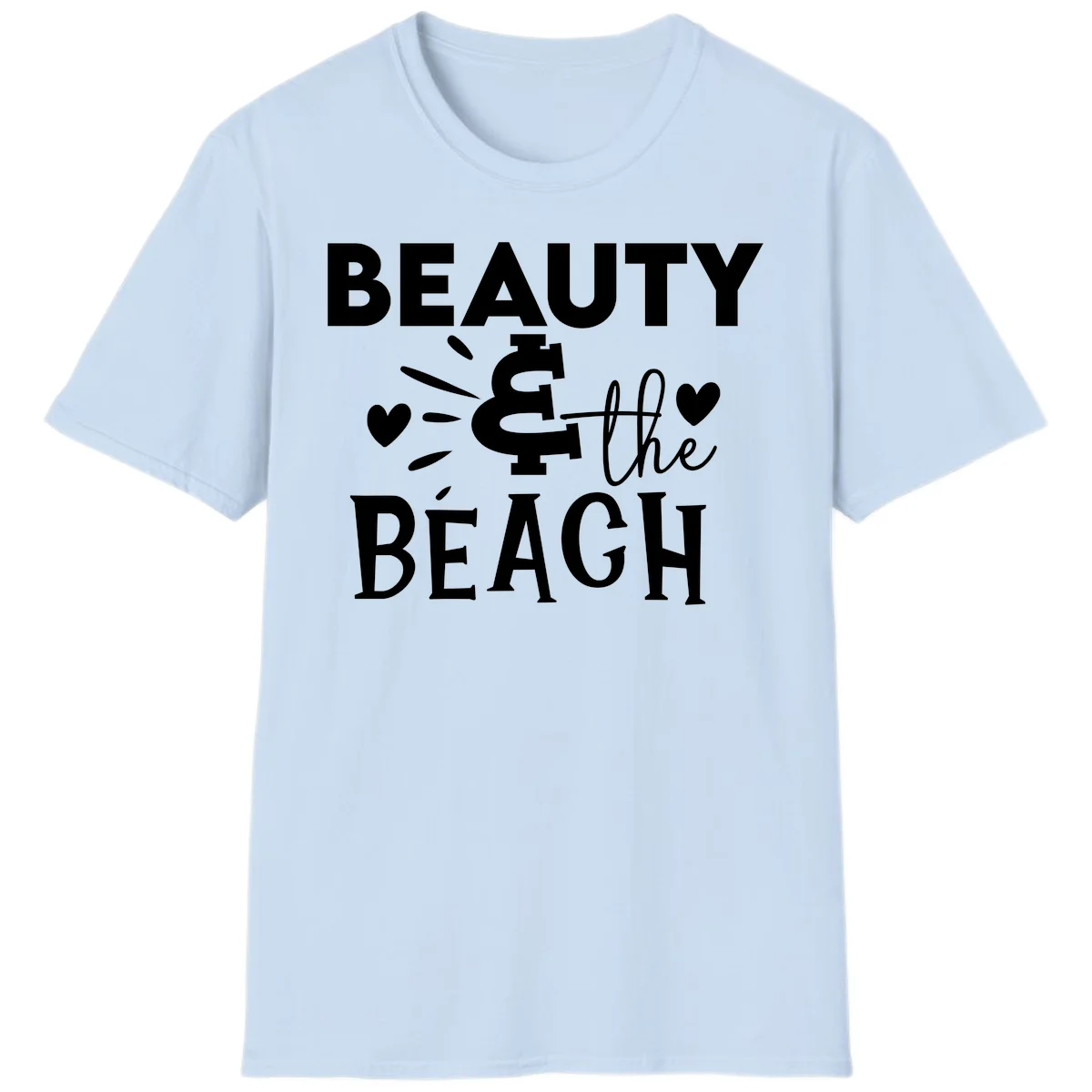Beauty & The Beach T-Shirt in Light Blue