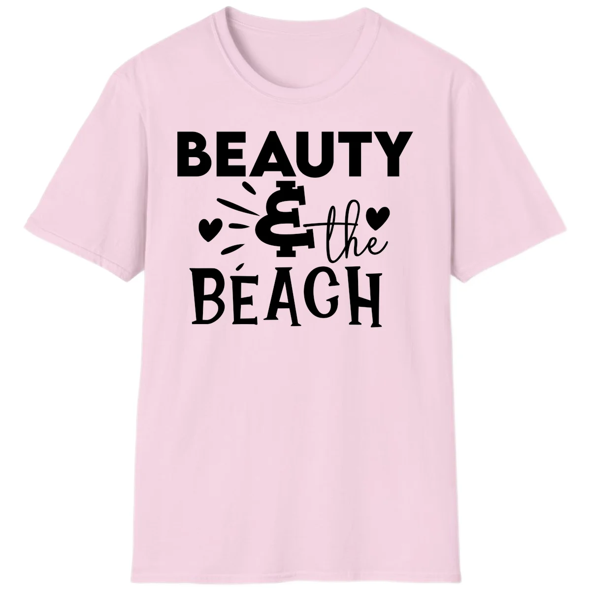 Beauty & The Beach T-Shirt in Light Pink