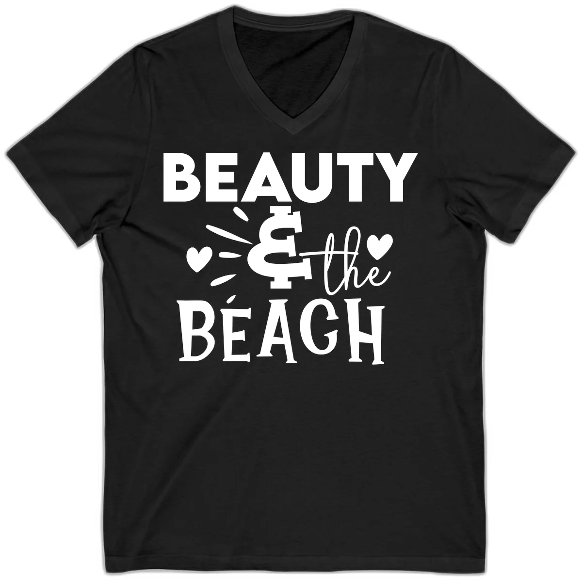 Beauty & The Beach V-Neck in Black