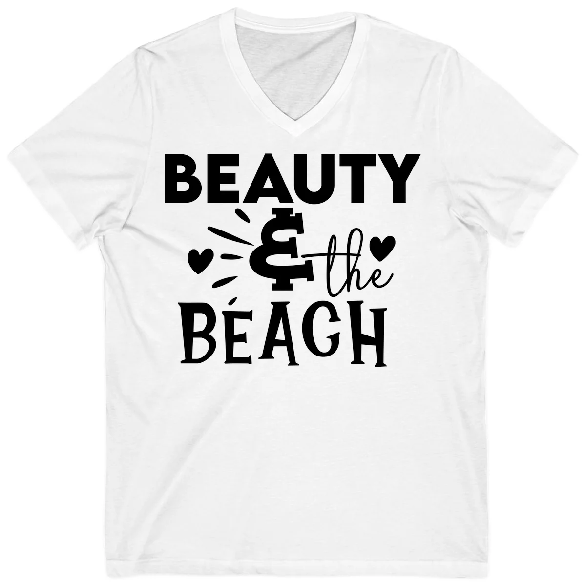 Beauty & The Beach V-Neck in White