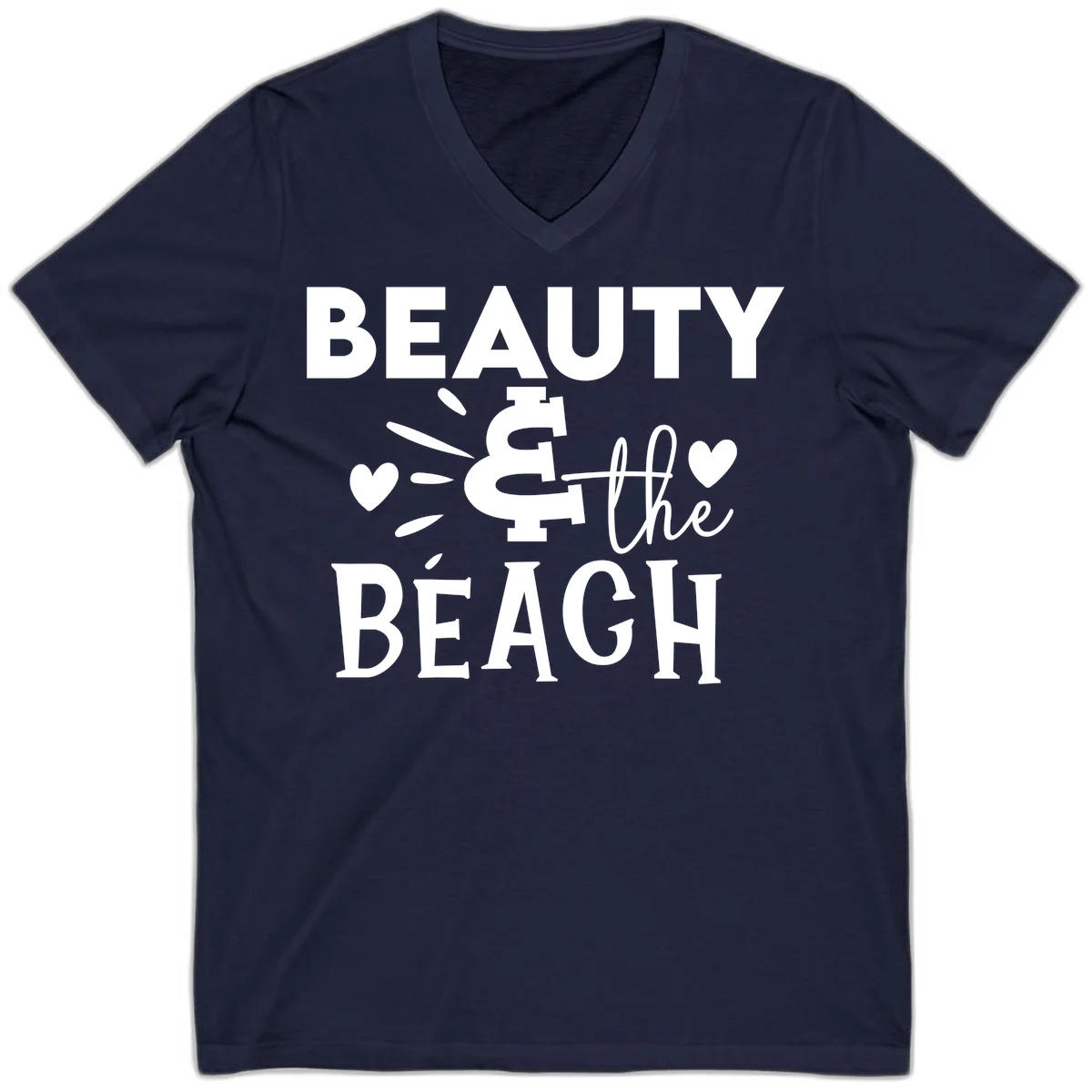 Beauty & The Beach V-Neck in Navy