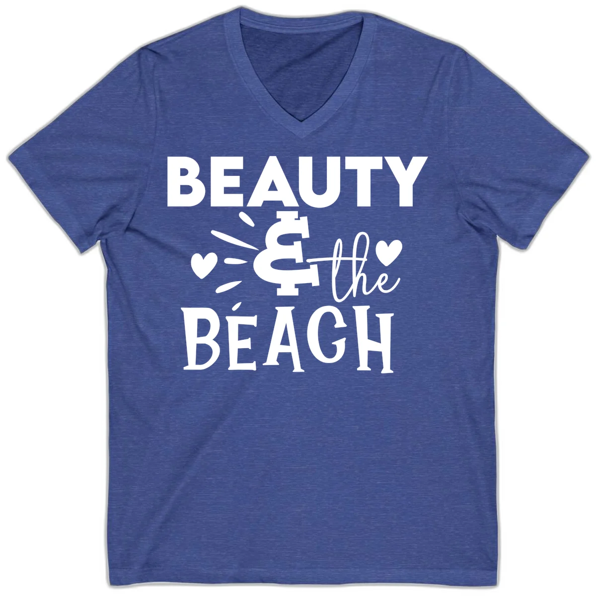 Beauty & The Beach V-Neck in Heather True Royal