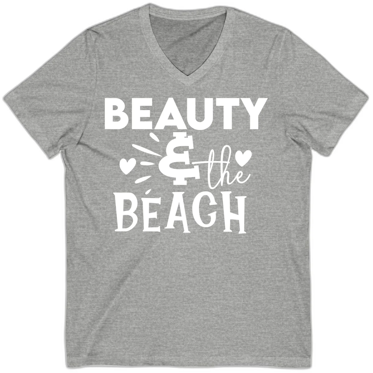 Beauty & The Beach V-Neck in Athletic Heather