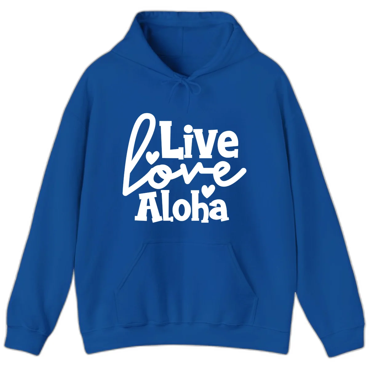 Live Love Aloha Tropical Island Cruise Hoodie in Royal