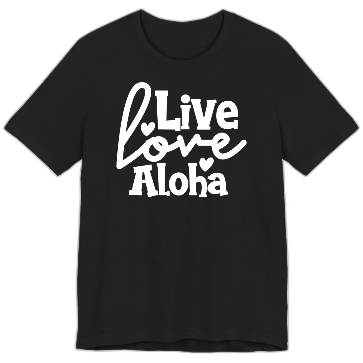 Live Love Aloha Premium Island Cruise Tee in Black