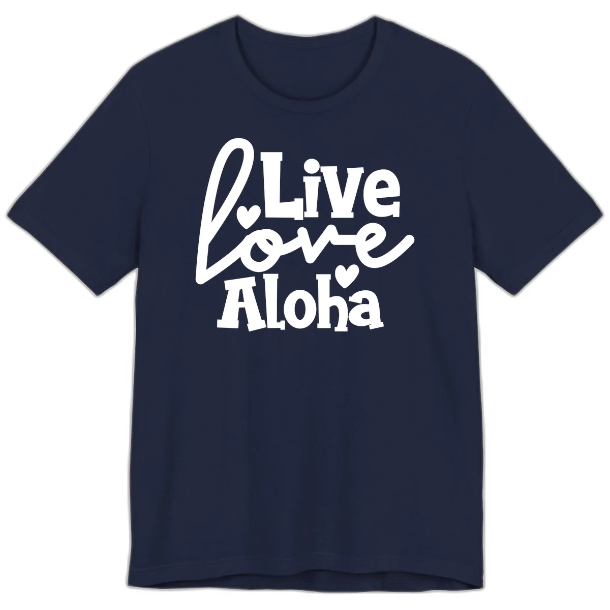Live Love Aloha Premium Island Cruise Tee in Navy