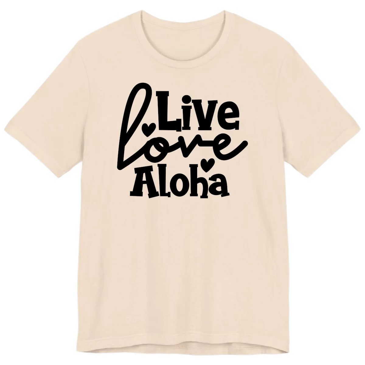 Live Love Aloha Premium Island Cruise Tee in Soft Cream