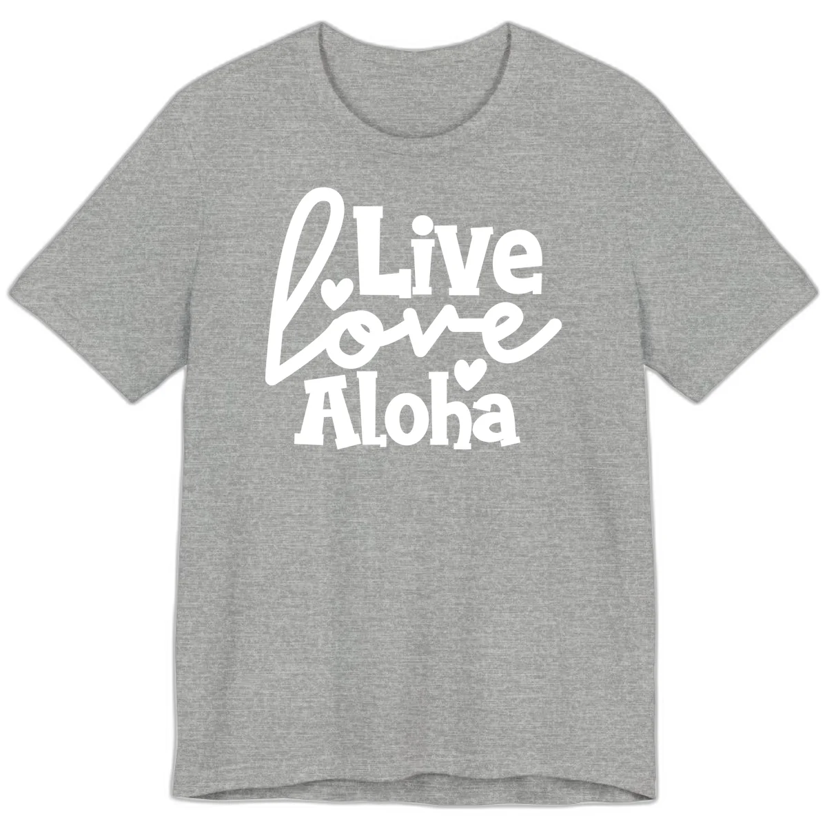 Live Love Aloha Premium Island Cruise Tee in Athletic Heather