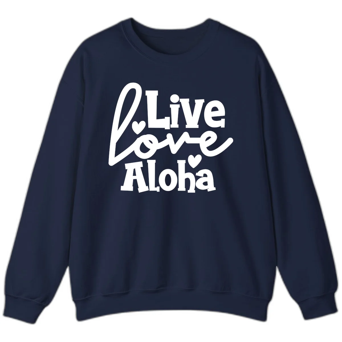 Live Love Aloha Island Cruise Sweatshirt in Navy