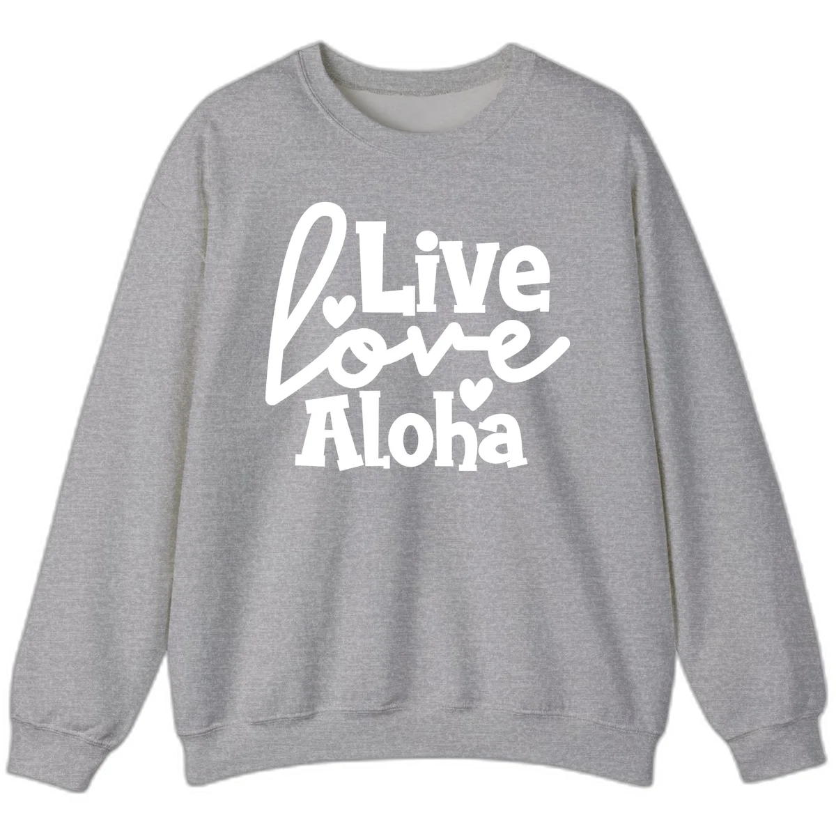 Live Love Aloha Island Cruise Sweatshirt in Sport Grey