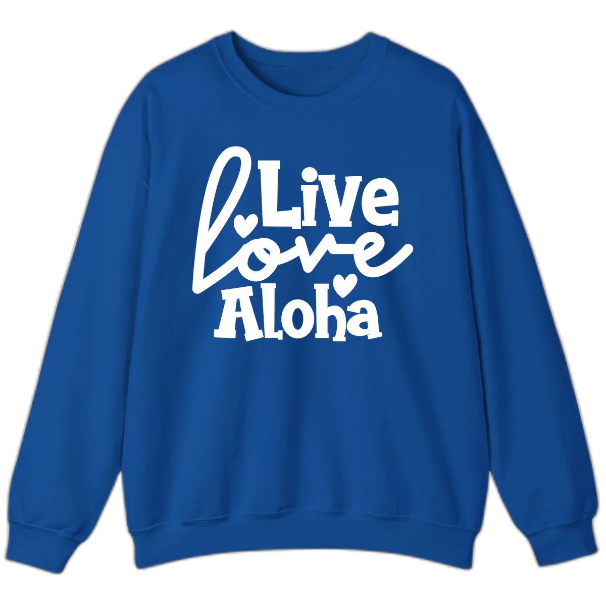 Live Love Aloha Island Cruise Sweatshirt in Royal