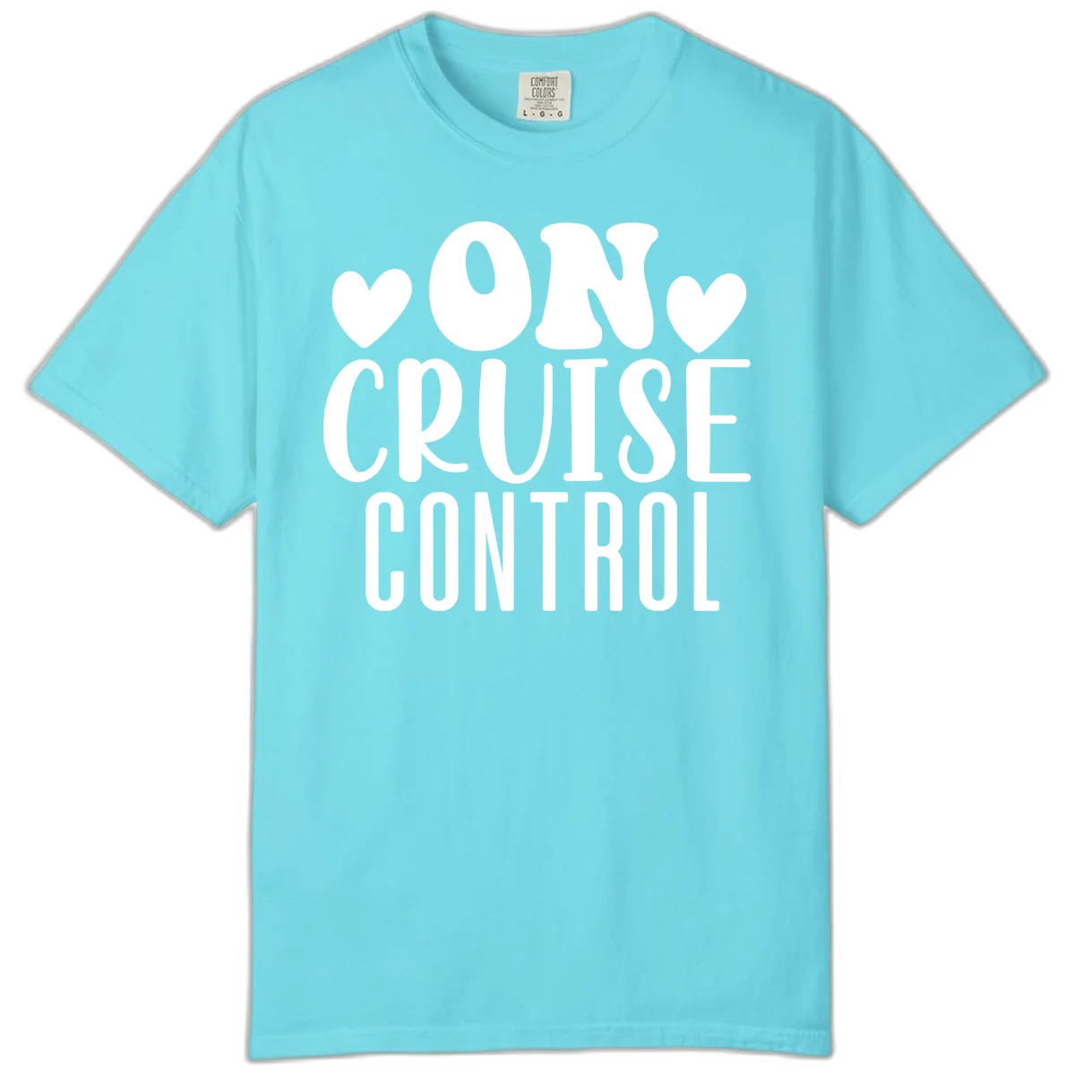On Cruise Control Comfort Colors T-Shirt in Lagoon Blue