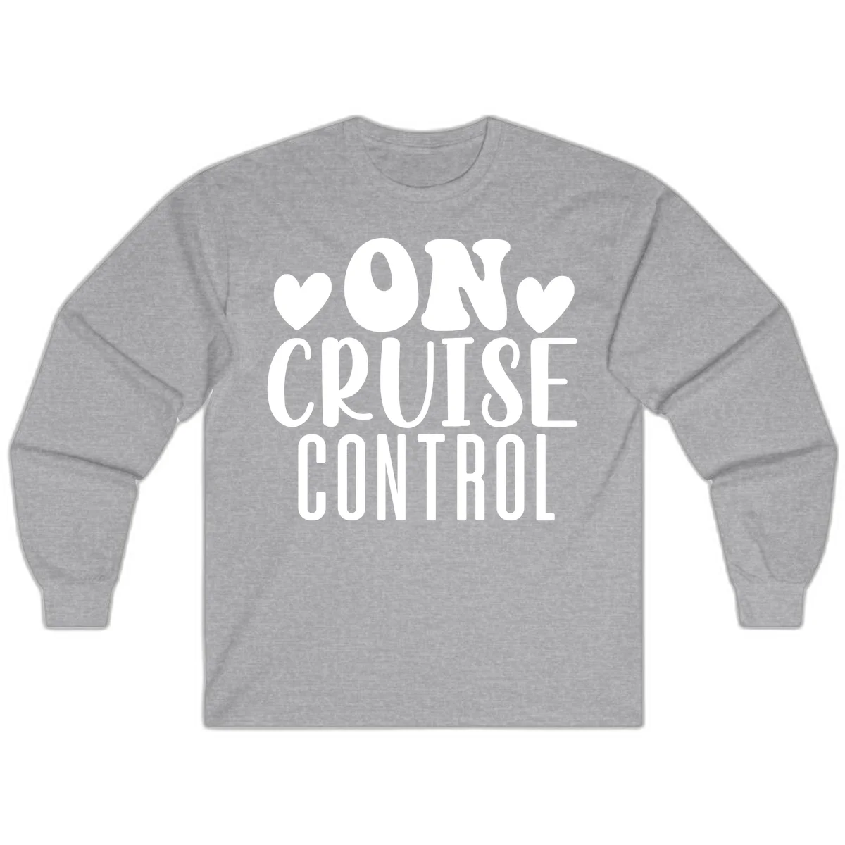 On Cruise Control Long Sleeve Vacation Tee in Sport Grey