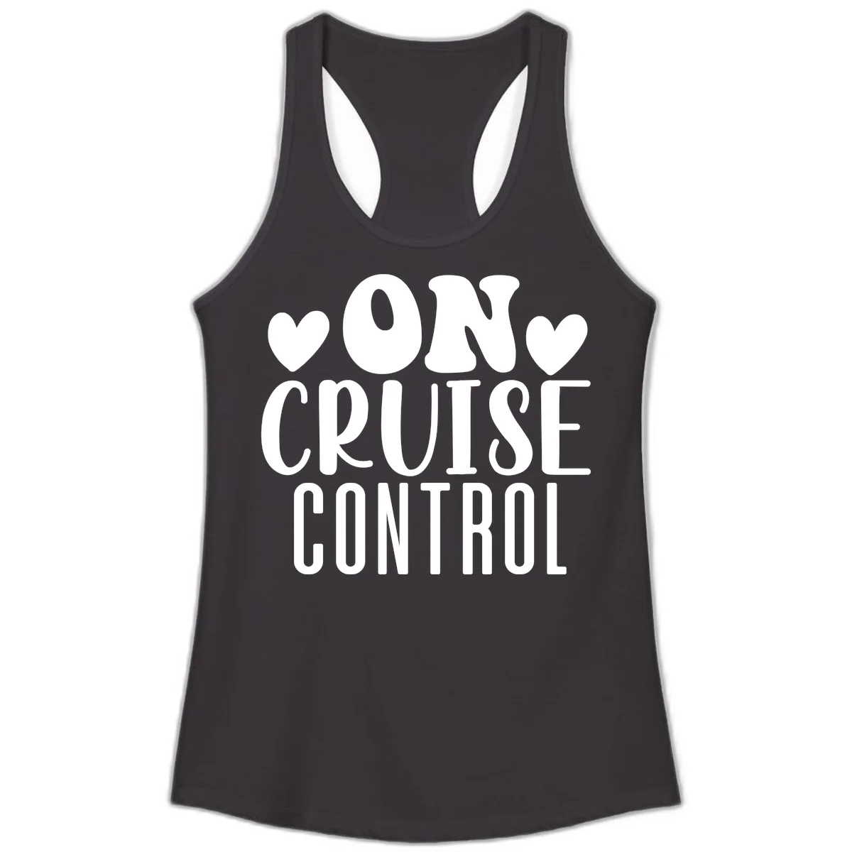 On Cruise Control Ladies Racerback Tank in Black