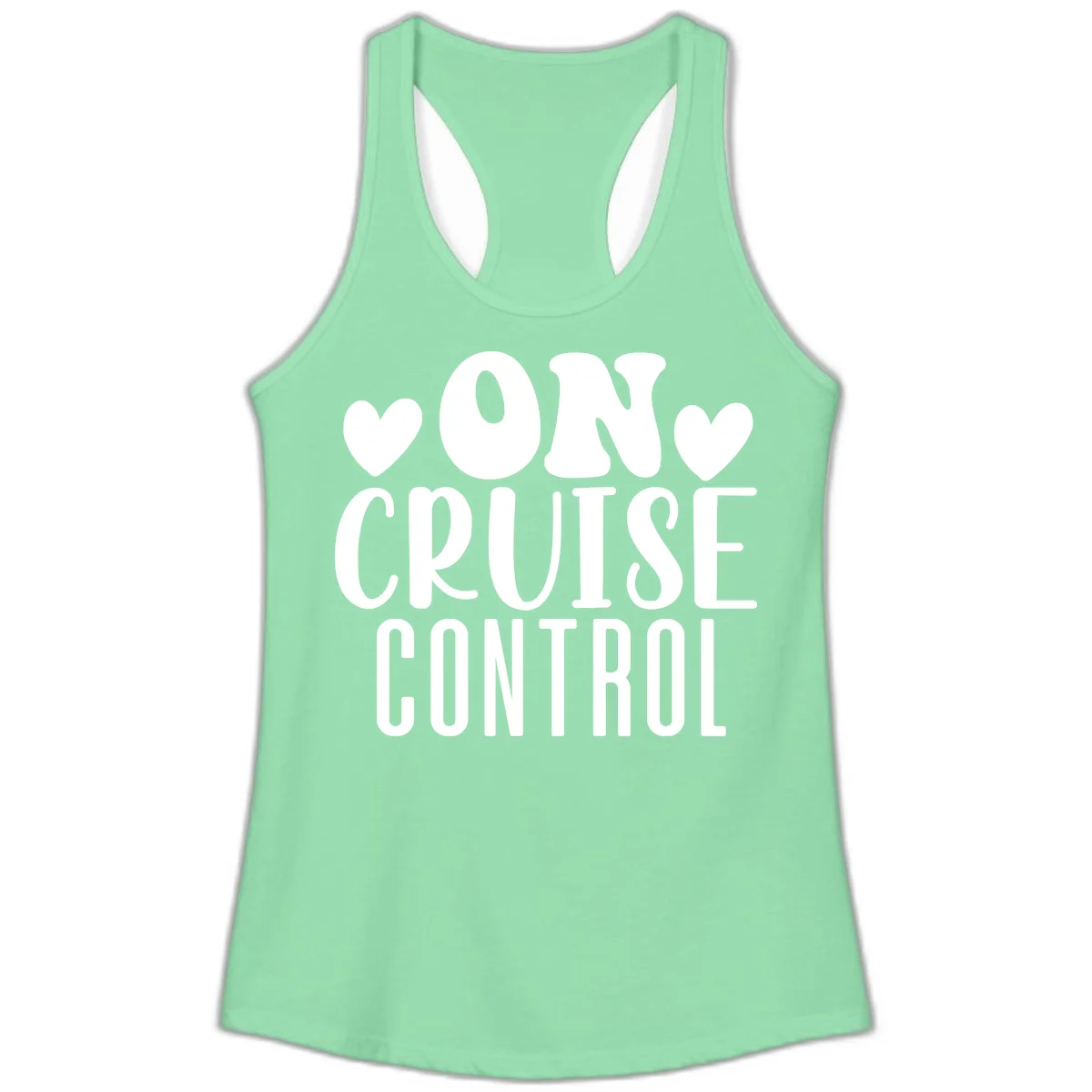 On Cruise Control Ladies Racerback Tank in Solid Mint