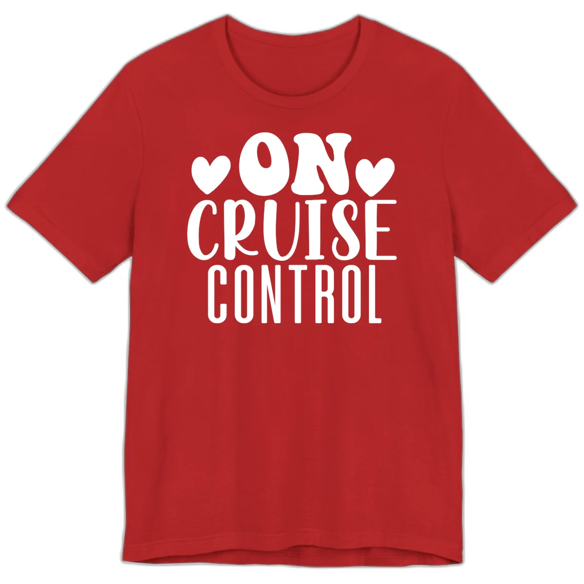 On Cruise Control Premium Vacation T-Shirt in Red