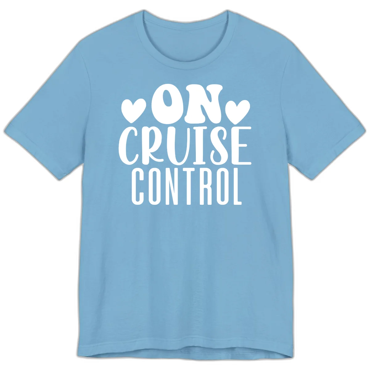 On Cruise Control Premium Vacation T-Shirt in Ocean Blue