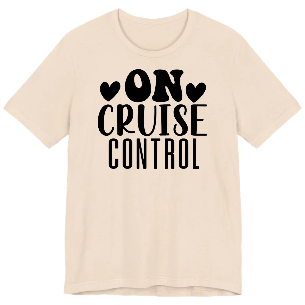 On Cruise Control Premium Vacation T-Shirt in Soft Cream