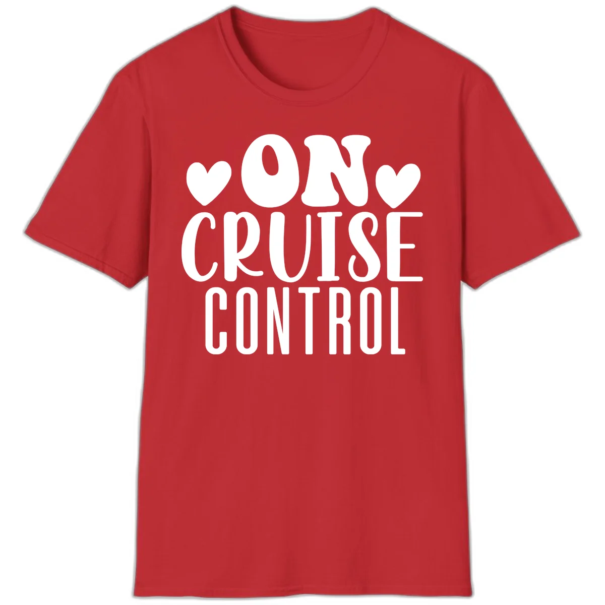 On Cruise Control Funny Vacation T-Shirt in Red