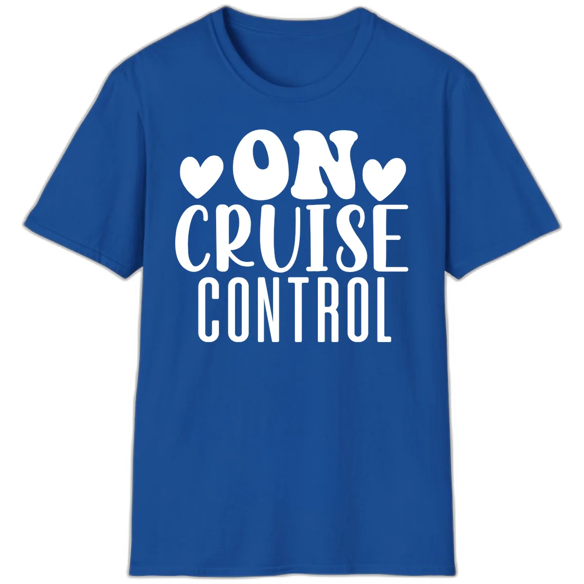 On Cruise Control Funny Vacation T-Shirt in Royal