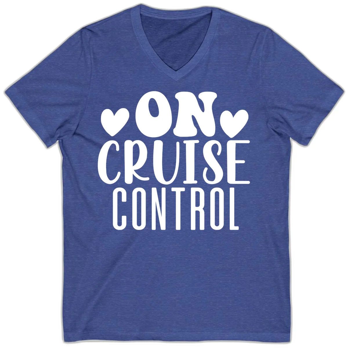 On Cruise Control V-Neck Cruise Shirt in Heather True Royal
