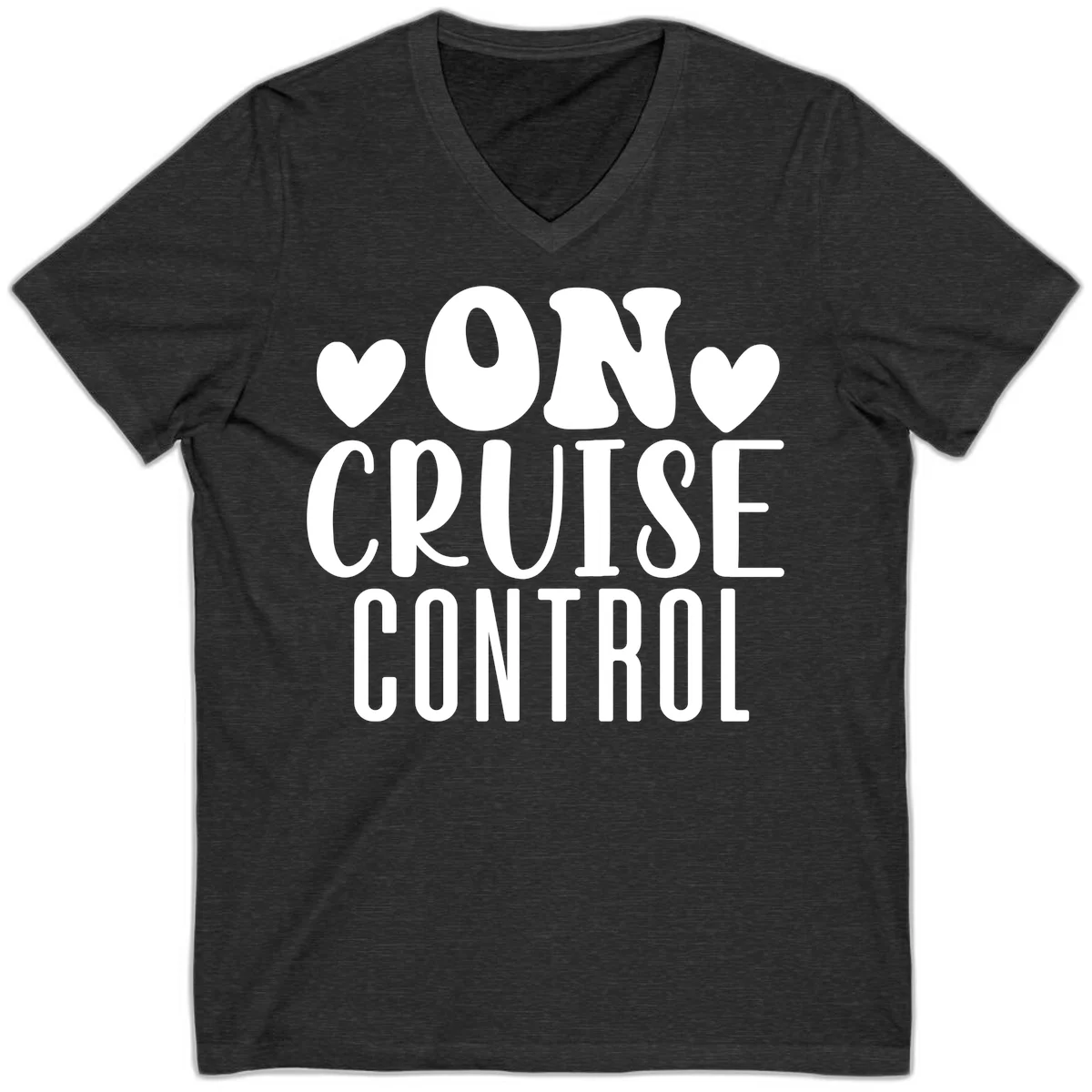 On Cruise Control V-Neck Cruise Shirt in Dark Grey Heather