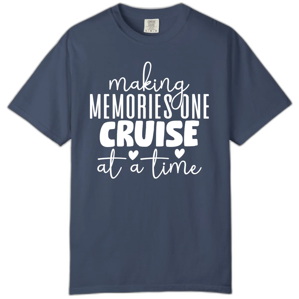 Making Memories One Cruise At A Time Comfort Color Tee in Midnight