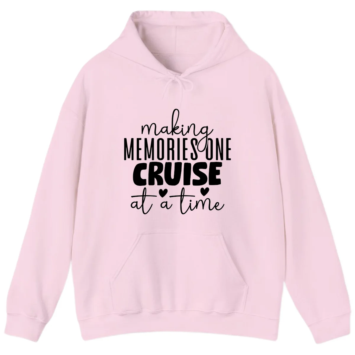 Making Memories One Cruise At A Time Hoodie in Light Pink