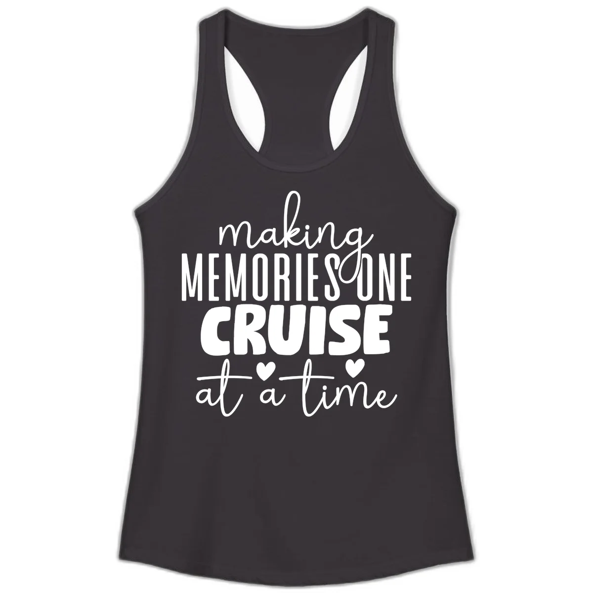 Making Memories One Cruise At A Time Ladies Tank in Black