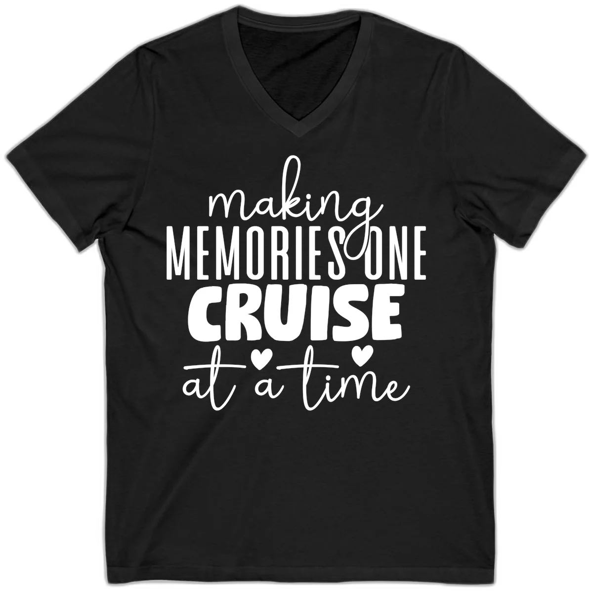Making Memories One Cruise At A Time V-Neck in Black