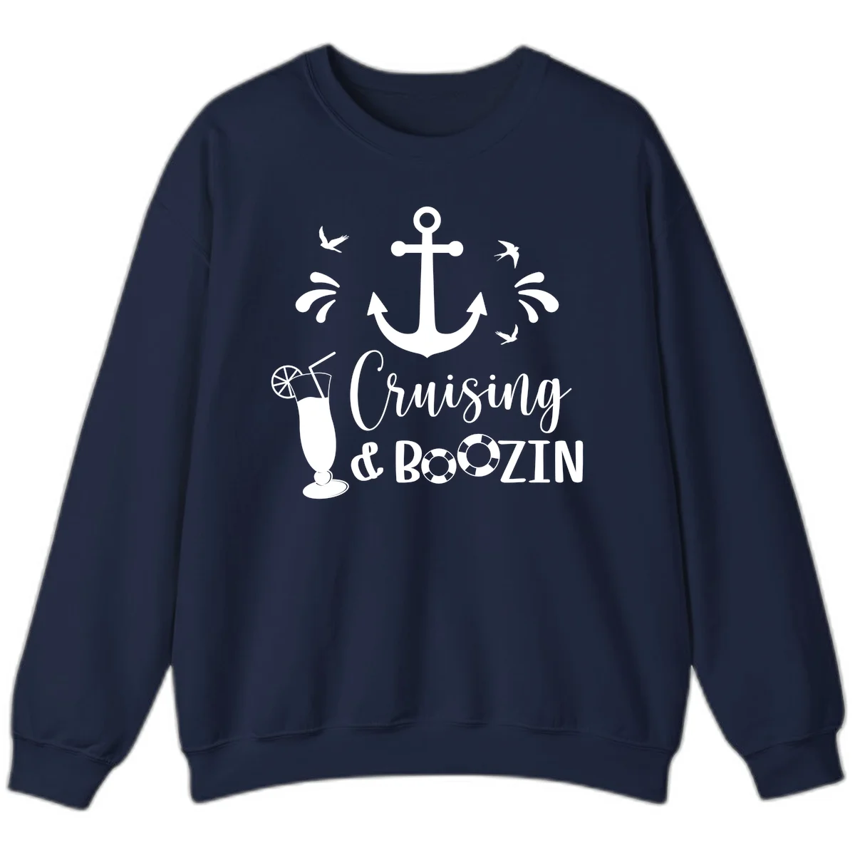 Cruising & Boozin Anchor Cruise Sweatshirt in Navy