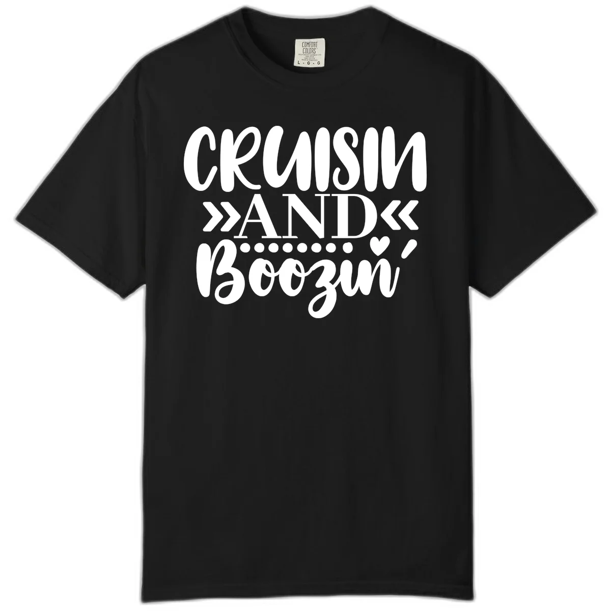 Cruisin' And Boozing Comfort Color T-Shirt in Black