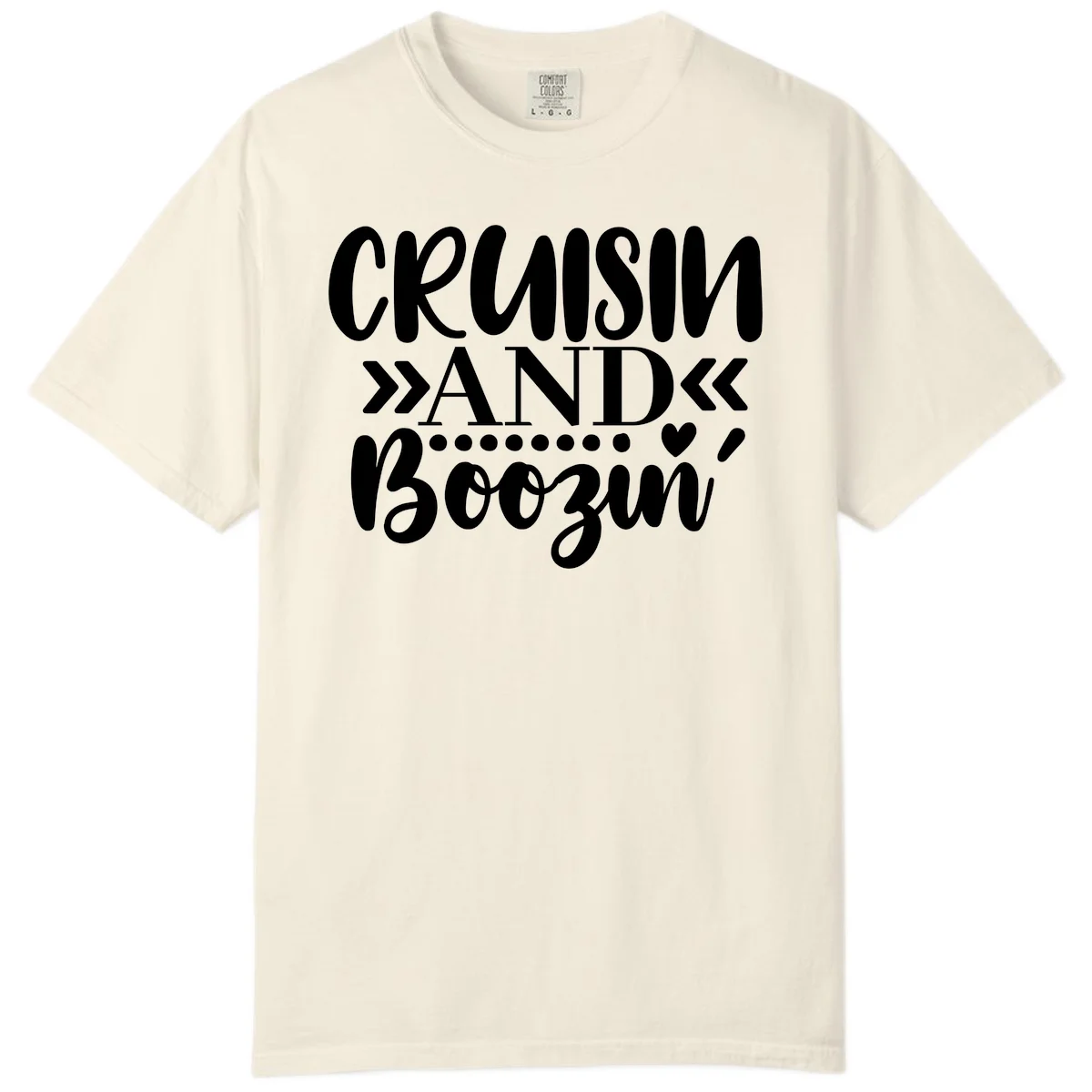 Cruisin' And Boozing Comfort Color T-Shirt in Ivory