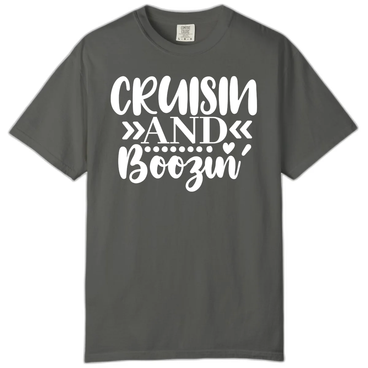 Cruisin' And Boozing Comfort Color T-Shirt in Pepper