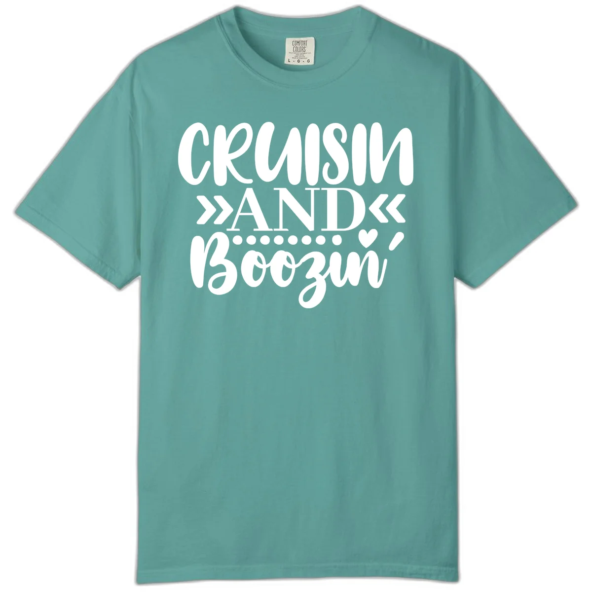 Cruisin' And Boozing Comfort Color T-Shirt in Seafoam