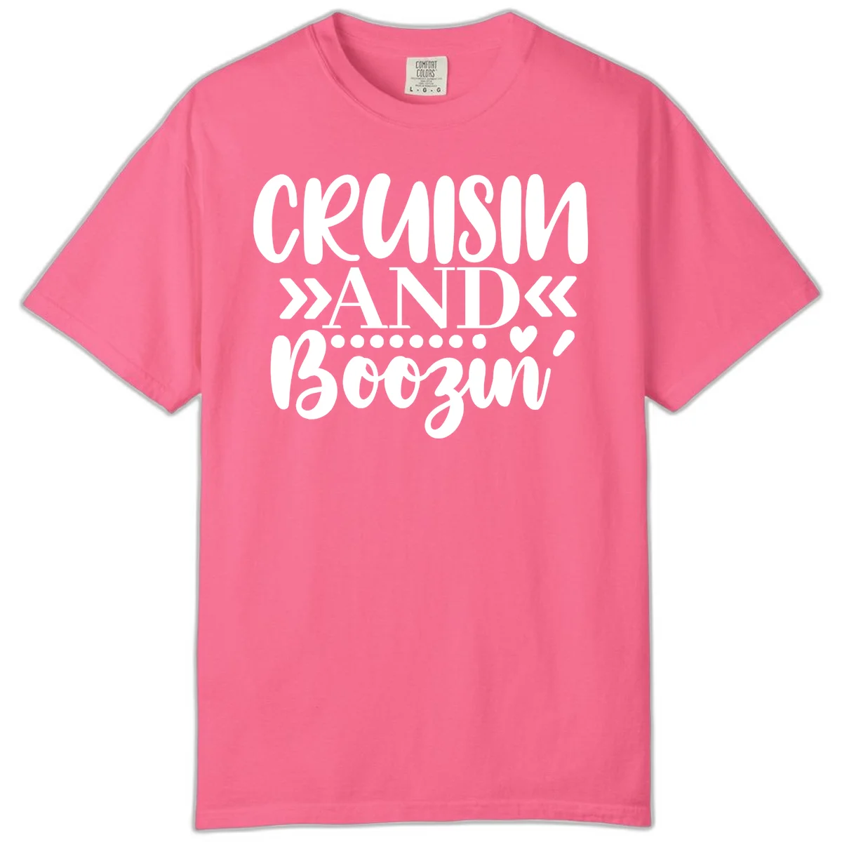 Cruisin' And Boozing Comfort Color T-Shirt in Crunchberry