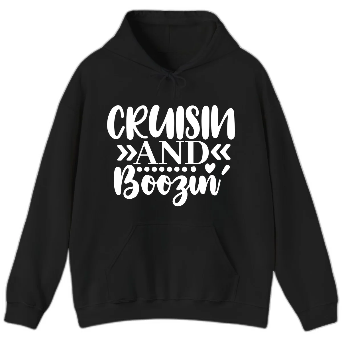 Cruisin' And Boozing Hoodie in Black