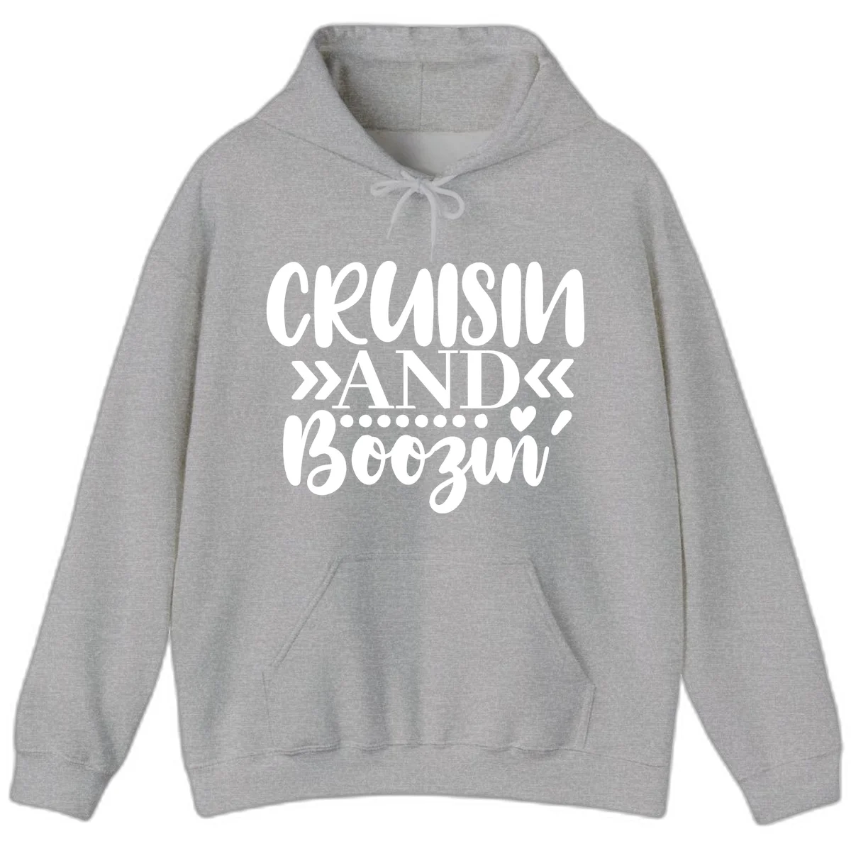 Cruisin' And Boozing Hoodie in Sport Grey