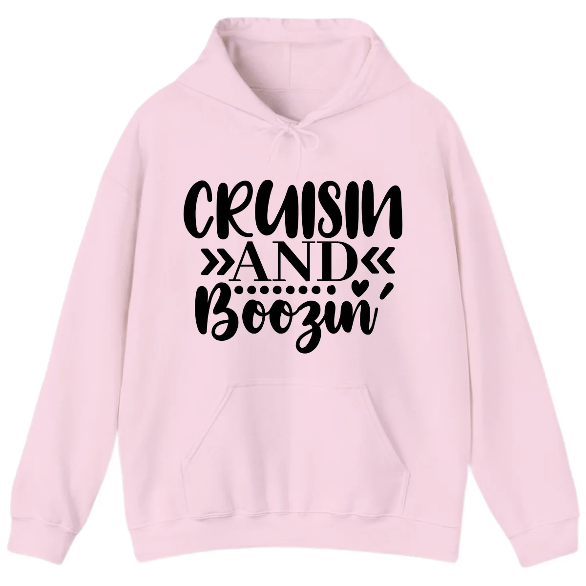 Cruisin' And Boozing Hoodie in Light Pink