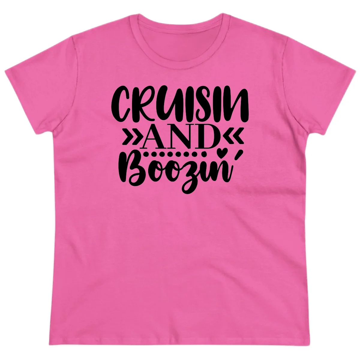 Cruisin' And Boozing Ladies Tee in Azalea