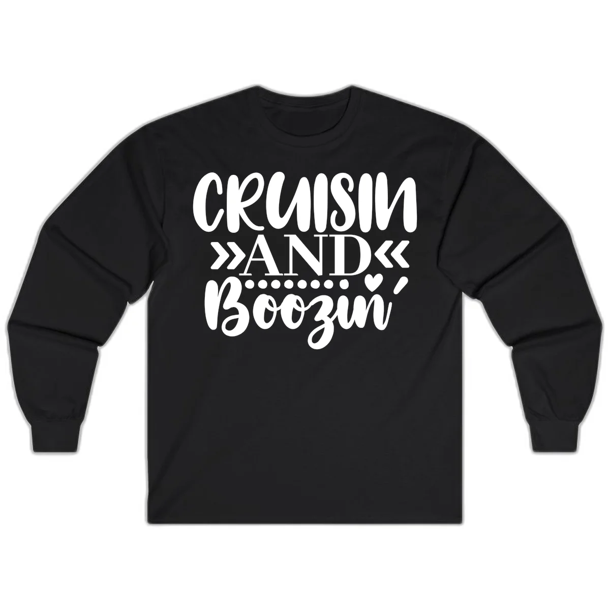 Cruisin' And Boozing Long Sleeve in Black