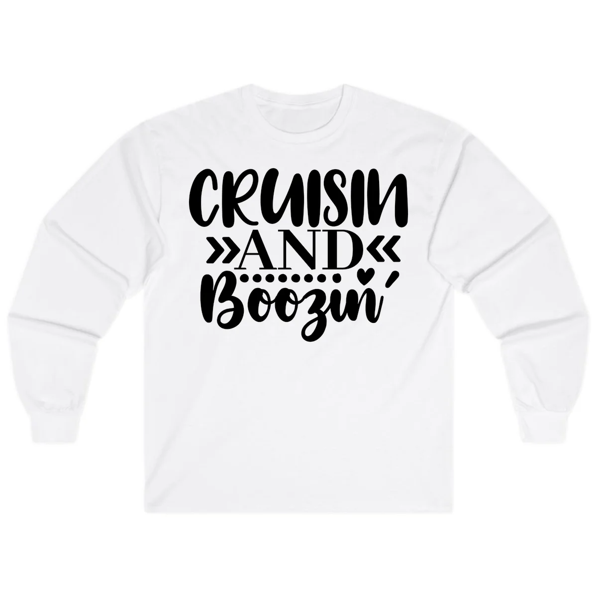 Cruisin' And Boozing Long Sleeve in White