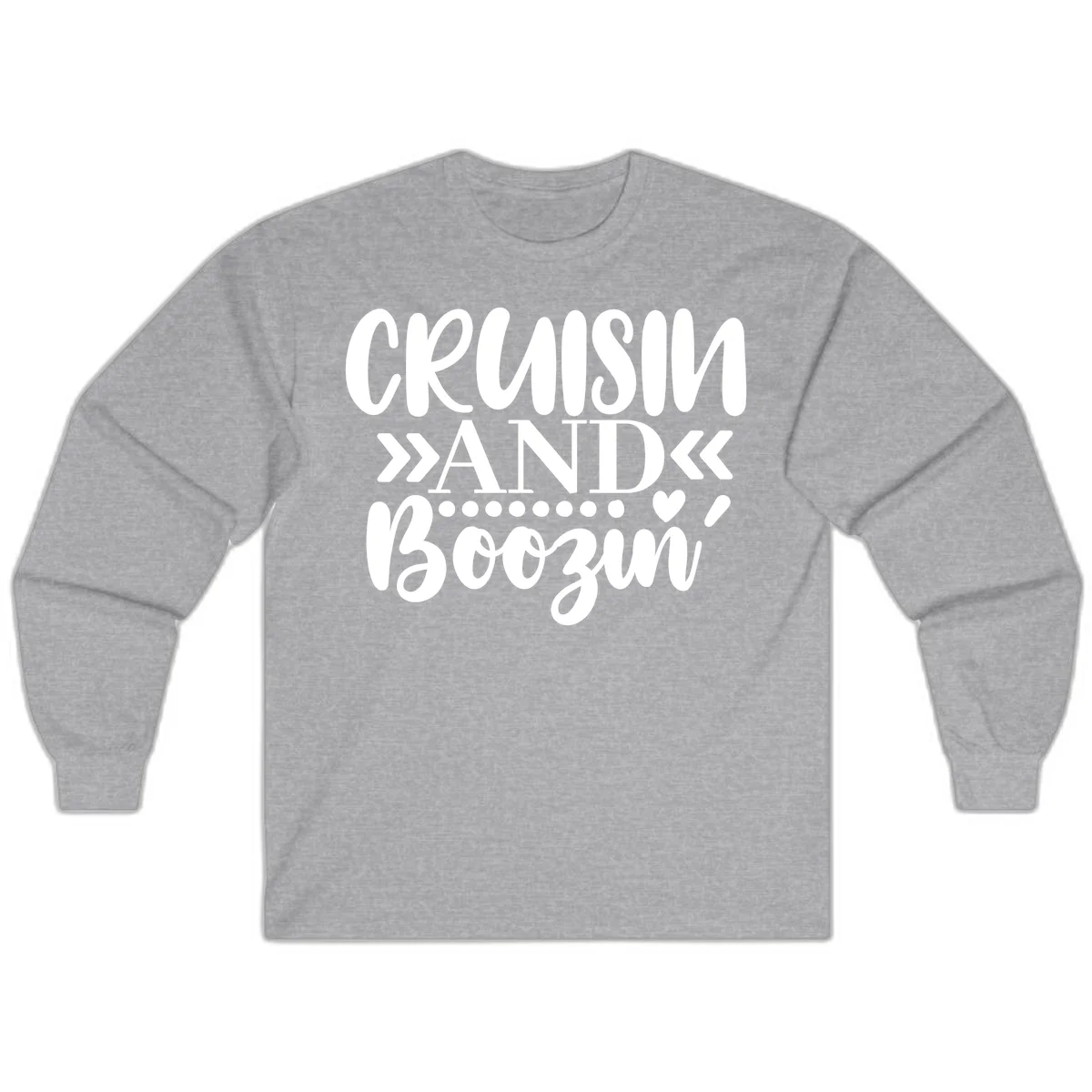 Cruisin' And Boozing Long Sleeve in Sport Grey